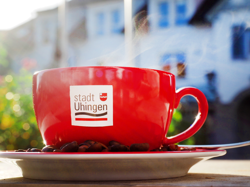 Kaffeetasse mit Stadtlogo